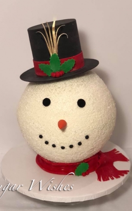 snowman, winter, holiday cake, christmas cake, top hat